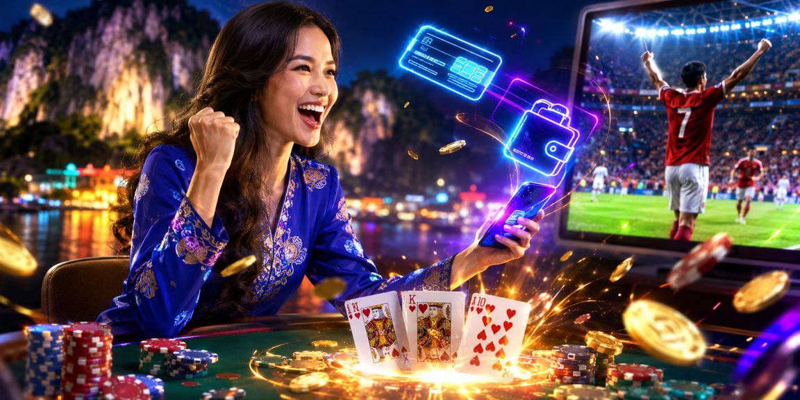 Pengguna bermain aplikasi 980 di telefon pintar Android di Ipoh